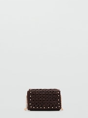 Mango Brown Raffia Cross-Body Bag - Image 2 of 4