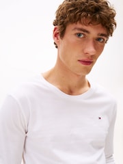 Tommy Hilfiger White Signature Long Sleeve Lounge T-Shirts 3-Pack - Image 7 of 7