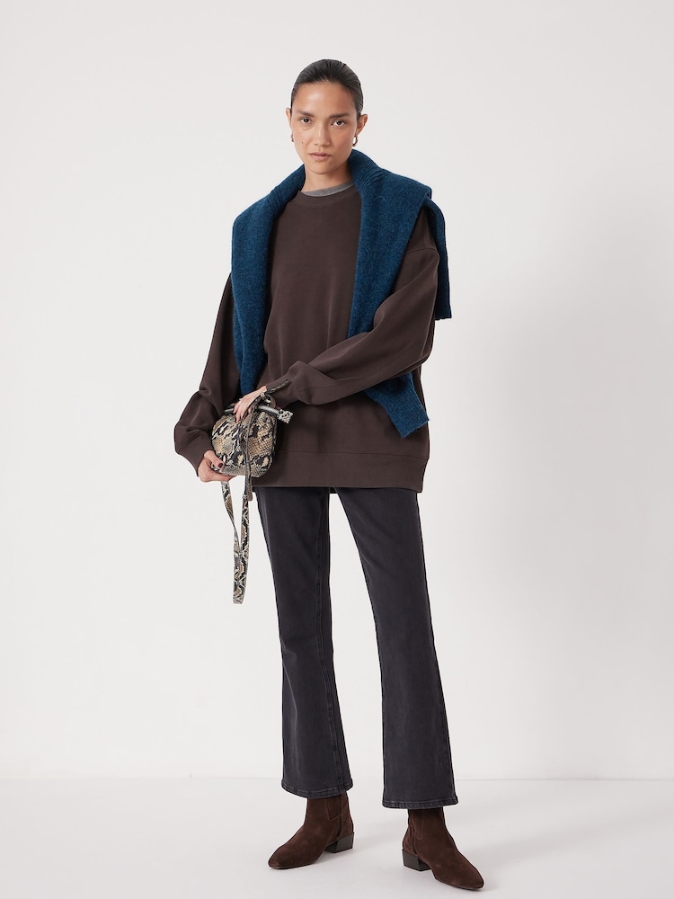 Hush Brown Quaden Clean Oversized Sweatshirt - Image 2 of 6