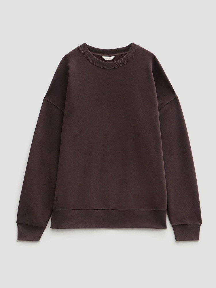 Hush Brown Quaden Clean Oversized Sweatshirt - Image 6 of 6