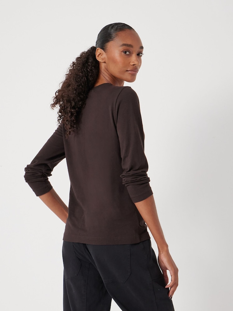Hush Brown Slim Long Sleeve T-Shirt - Image 2 of 5
