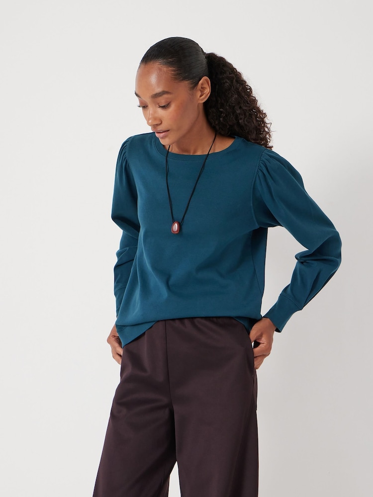 Hush Green Emily Puff Sleeve Jersey Top - Image 5 of 5 Hush Green Emily Puff Sleeve Jersey Top - Image 5 of 5