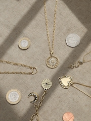 Inicio Gold Tone Pave Heart Chain Necklace - Image 1 of 4