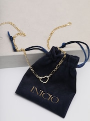 Inicio Gold Tone Pave Heart Chain Necklace - Image 4 of 4