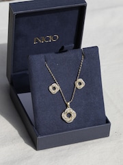 Inicio Gold Cubic Zirconia Open Knot Set Gift Box - Image 1 of 4