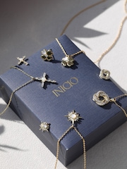 Inicio Gold Cubic Zirconia Open Knot Set Gift Box - Image 2 of 4