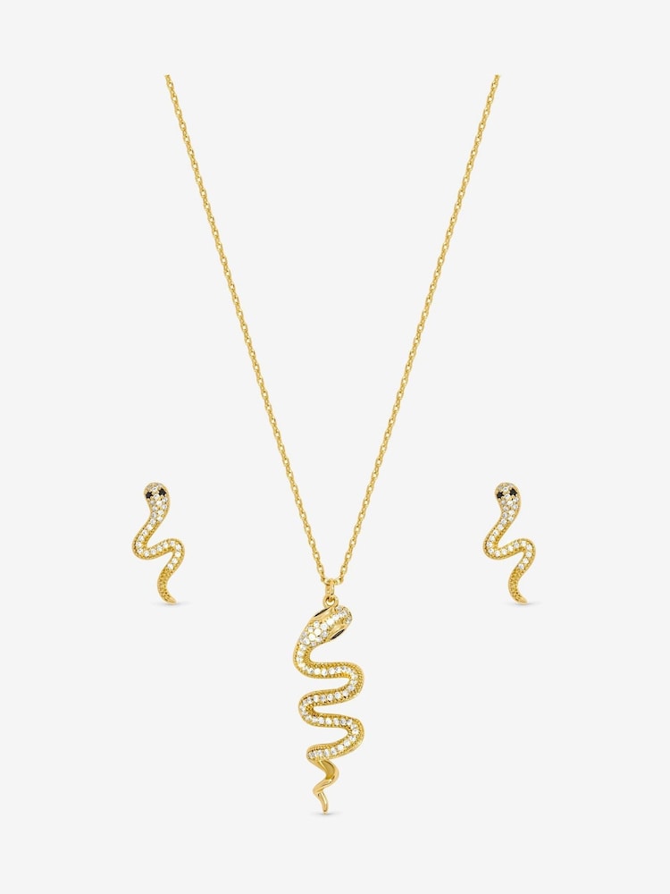 Inicio Cubic Zirconia Snake Gift Box Set - صورة 1 من 3