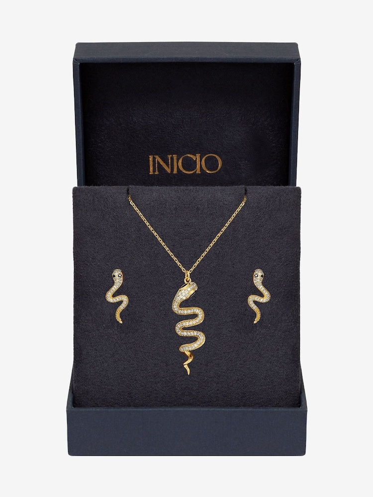 Inicio Cubic Zirconia Snake Gift Box Set - صورة 2 من 3