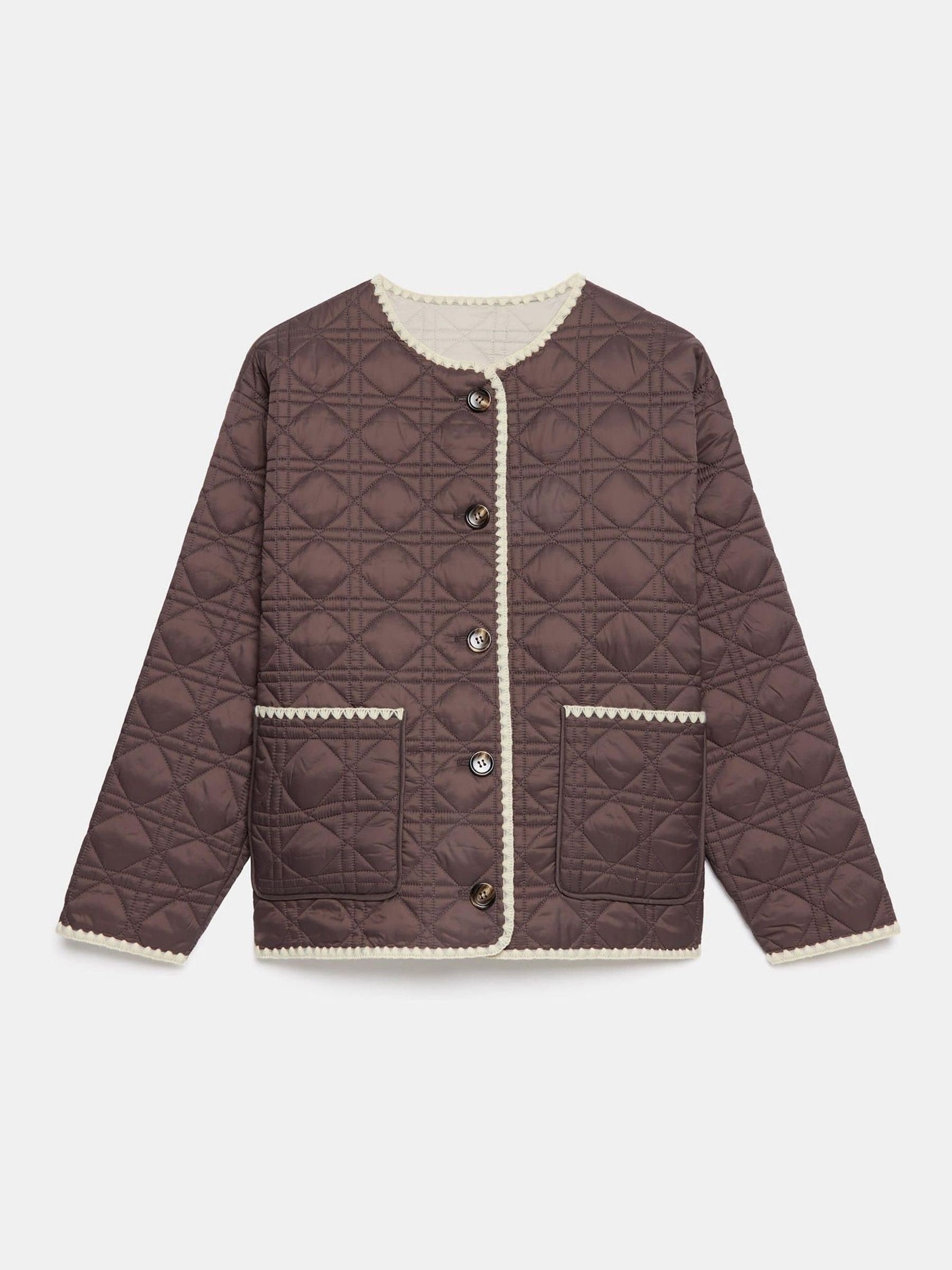 Buy Mint Velvet Brown Reversible Quilted Jacket from Next USA