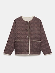 Mint Velvet Brown Reversible Quilted Jacket - Image 7 of 8