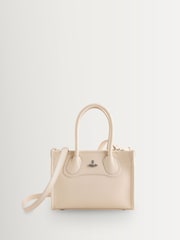 Vivienne Westwood Cream Troy Small Tote Cross-Body Bag - Image 1 of 10