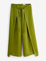 Jigsaw Green Wrap Palazzo Trousers - Image 1 of 1
