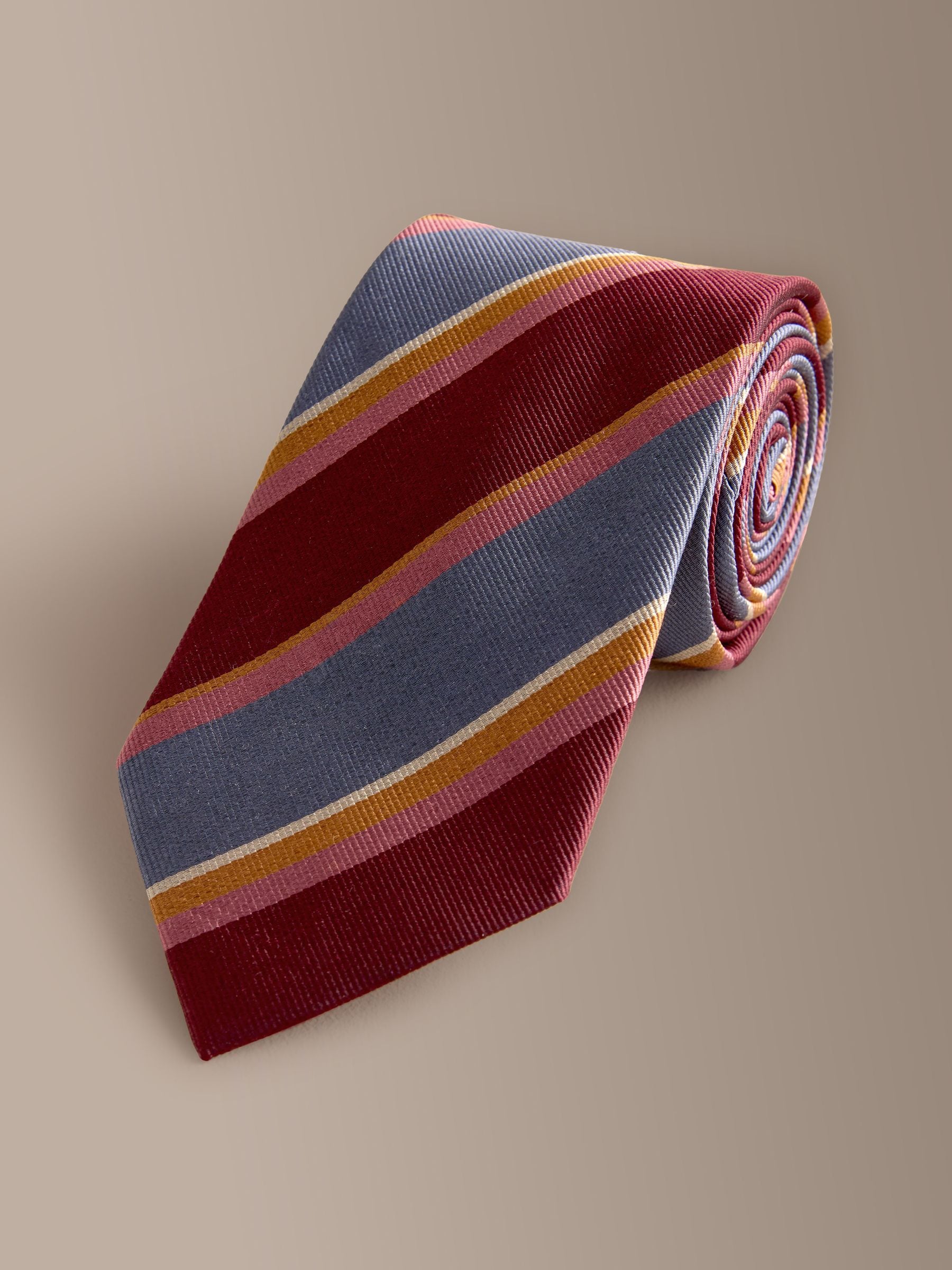 burgundy silk tie