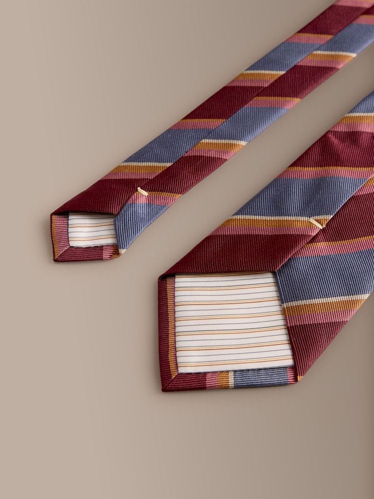 Burgundy Red Signature Silk Tie - Image 2 of 3 Burgundy Red Signature Silk Tie - Image 2 of 3