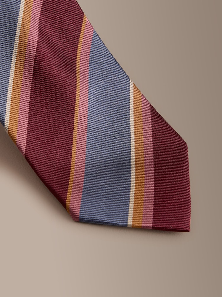 Burgundy Red Signature Silk Tie - Image 3 of 3 Burgundy Red Signature Silk Tie - Image 3 of 3