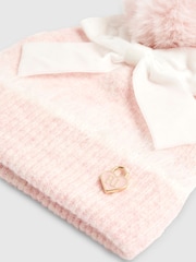 River Island Pink 3D Bow Beanie - Image 3 of 3