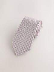 Pink Signature Silk Geometric Tie - Image 1 of 3
