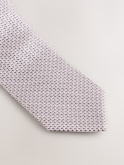 Pink Signature Silk Geometric Tie - Image 2 of 3