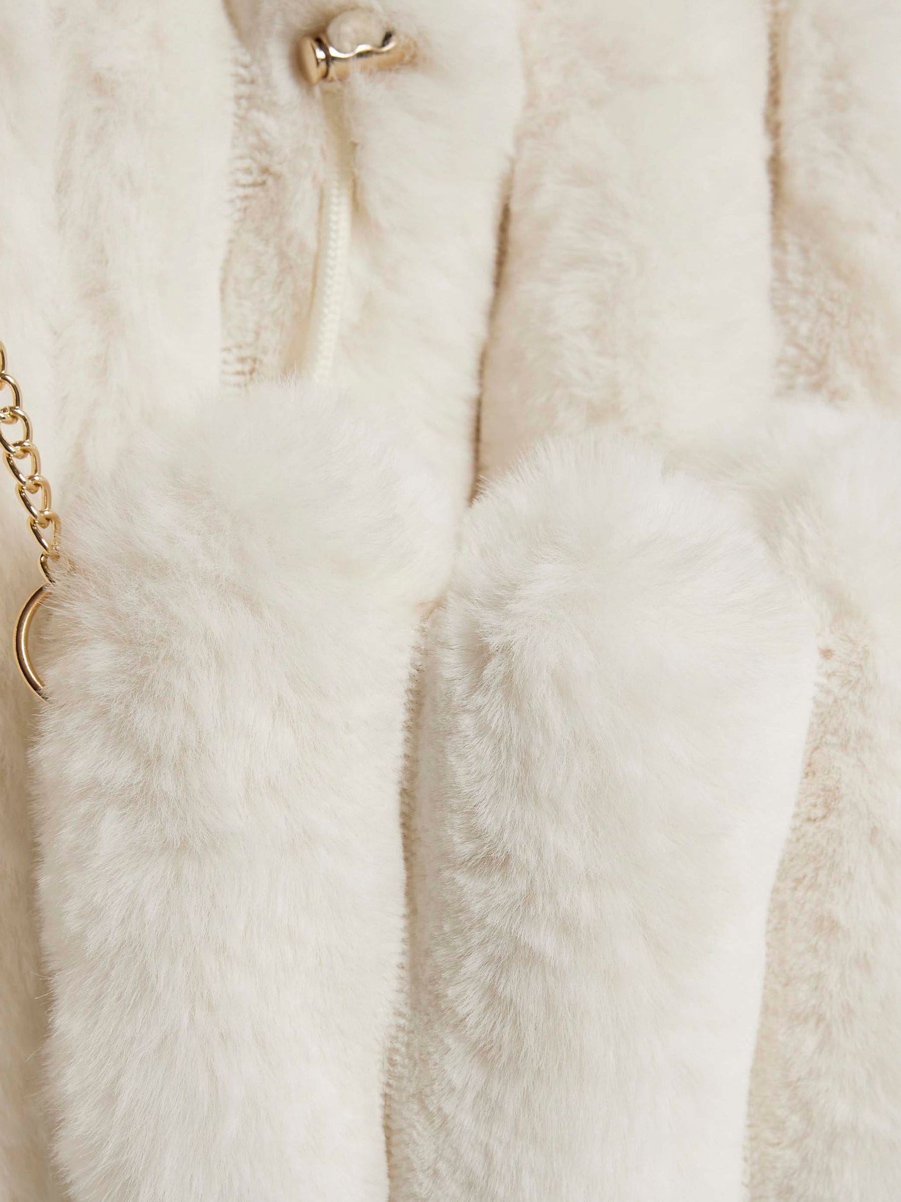 Buy River Island White Fur Coat & Bag from Next France