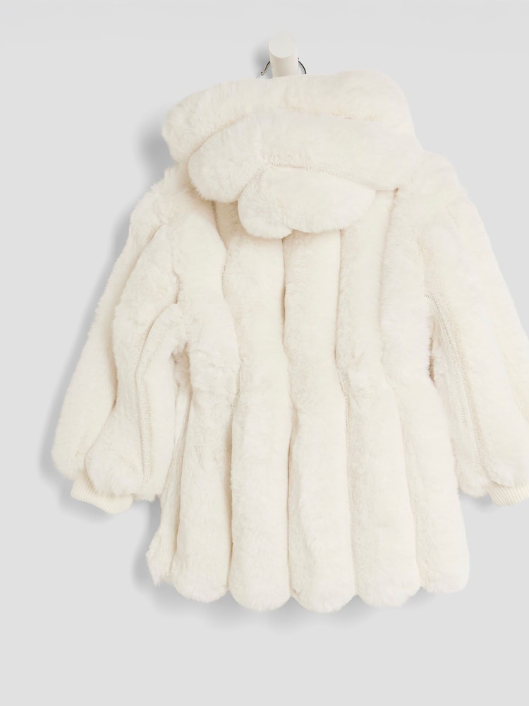 River Island Fur Coat & Bag - Imagen 2 de 4