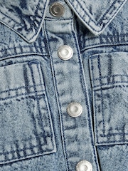 River Island Blue Waist Band Denim Dress - Image 3 of 5