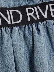 River Island Blue Waist Band Denim Dress - Image 4 of 5