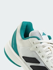 adidas White Courtflash Tennis Shoes - Image 3 of 4
