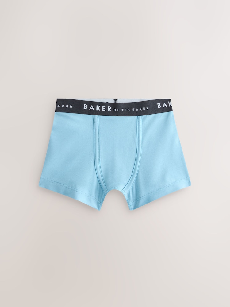 Baker by Ted Baker Blue Print Boxers 5 Pack - Image 5 of 5