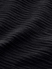 Schwarz - Textured Oversized Boxy T-Shirt (3-16yrs) - Bild 4 von 4