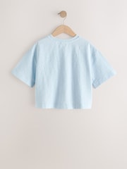 Blau - Textured Oversized Boxy T-Shirt (3-16yrs) - Bild 6 von 8
