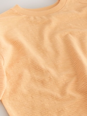 Orange - Textured Oversized Boxy T-Shirt (3-16yrs) - Bild 7 von 7