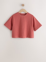 Rostbraun - Textured Oversized Boxy T-Shirt (3-16yrs) - Bild 5 von 8