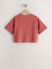 Rostbraun - Textured Oversized Boxy T-Shirt (3-16yrs) - Bild 6 von 8