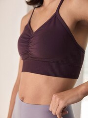 Plum Purple Seamless Strappy Sports Bra - Image 5 of 5