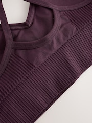 Violet prune - Soutien-gorge de sport sans coutures à bretelles - Image 8 sur 8