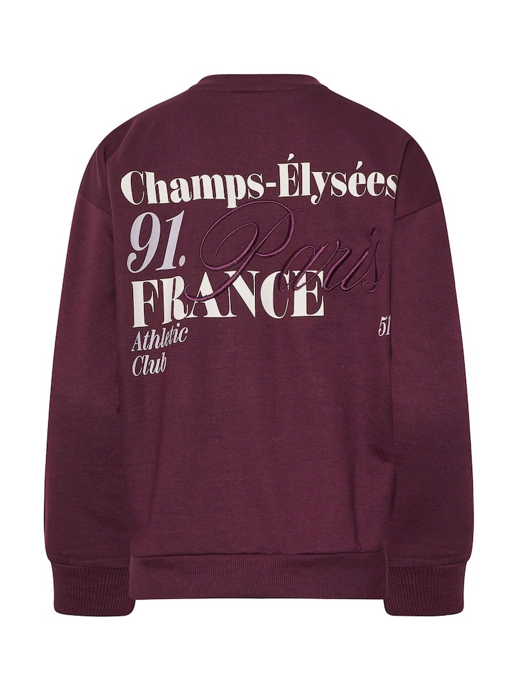 PixieGirl Petite Brown Champs Elysee Sweatshirt - Image 7 of 7 PixieGirl Petite Brown Champs Elysee Sweatshirt - Image 7 of 7