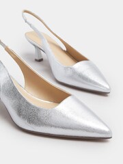 Yours Curve Silver Extra-Wide Fit  Slingback Courts - Image 5 of 5
