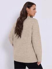Yours Curve Natural Drop Shoulder Seam Detail Jumper - Image 3 of 5