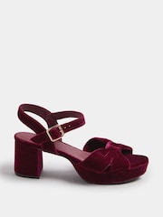 Yours Curve Red Extra Wide Fit Chunky Platform Sandals - Image 2 of 5