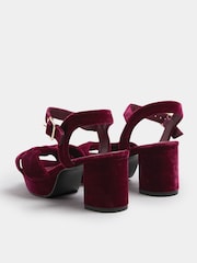 Yours Curve Red Extra Wide Fit Chunky Platform Sandals - Image 4 of 5