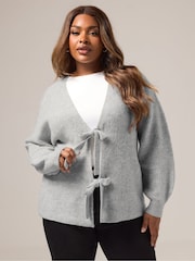Yours Curve Double Tie Cardigan - Imagem 1 de 5