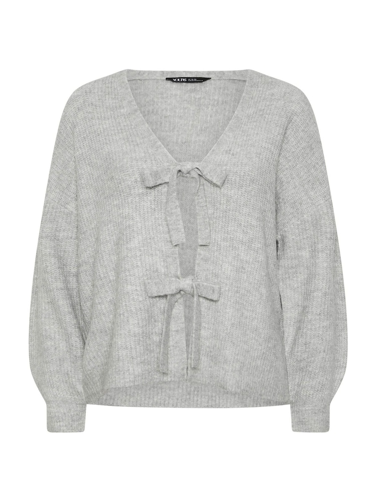 Yours Curve Double Tie Cardigan - Imagem 5 de 5