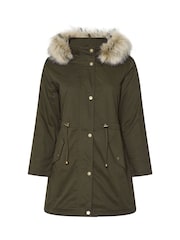 Yours Curve Fur Trim Parka Coat - Imagem 6 de 6