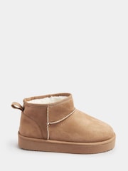Yours Curve Brown Extra-Wide Fit Fur Boots - Image 2 of 5