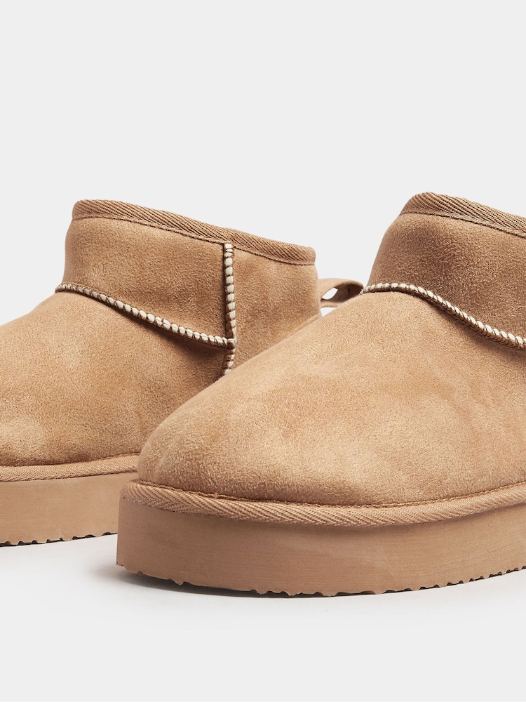 Yours Curve Brown Extra-Wide Fit Fur Boots - Image 5 of 5