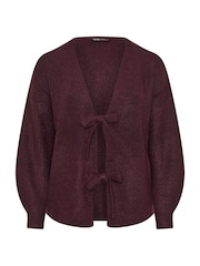 Yours Curve Purple Double Tie Cardigan - Image 5 of 5