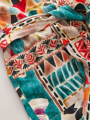 Red Abstract Lightweight Viscose Dressing Gown - Image 7 of 7