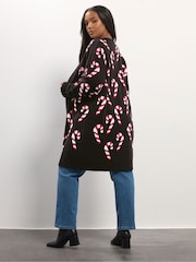 Yours Curve Black Midi Cardigan - Image 3 of 5