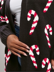 Yours Curve Black Midi Cardigan - Image 4 of 5