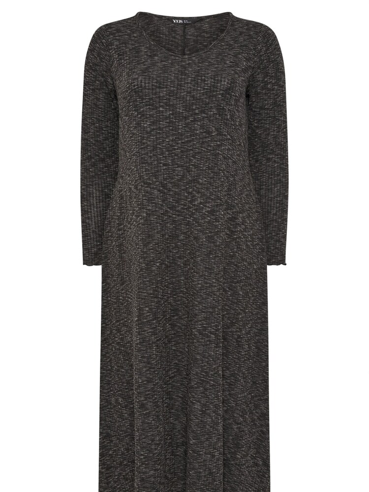 Yours Curve Grey Plunge Maxi Dress - Image 5 of 5
